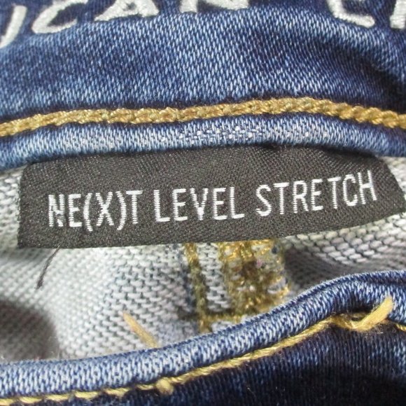 American Eagle Jeans Womens 6 Short Dark Wash High Rise Jegging Distressed Denim - Picture 7 of 9